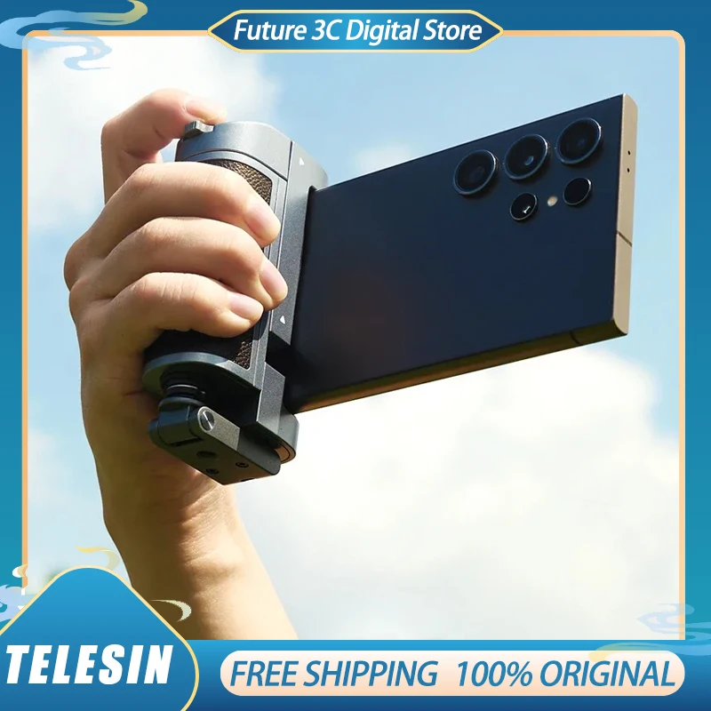 TELESIN Phone Camera Selfie Grip Selfie Device Phone Stand Bluetooth-Compatible Custom Remote Control Adapter Grip Handle Holder