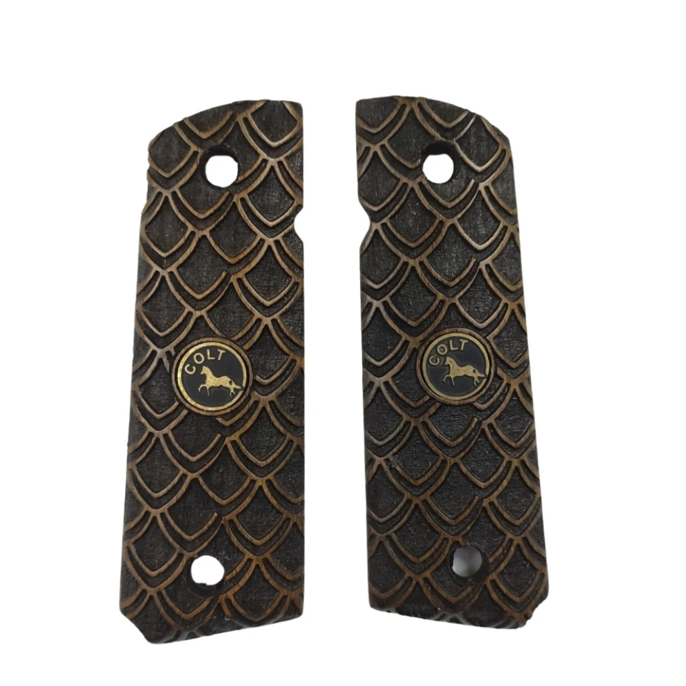 

Colt 1911 Compatible With Metal Logo Walnut Laser Cut Wood 2022-43