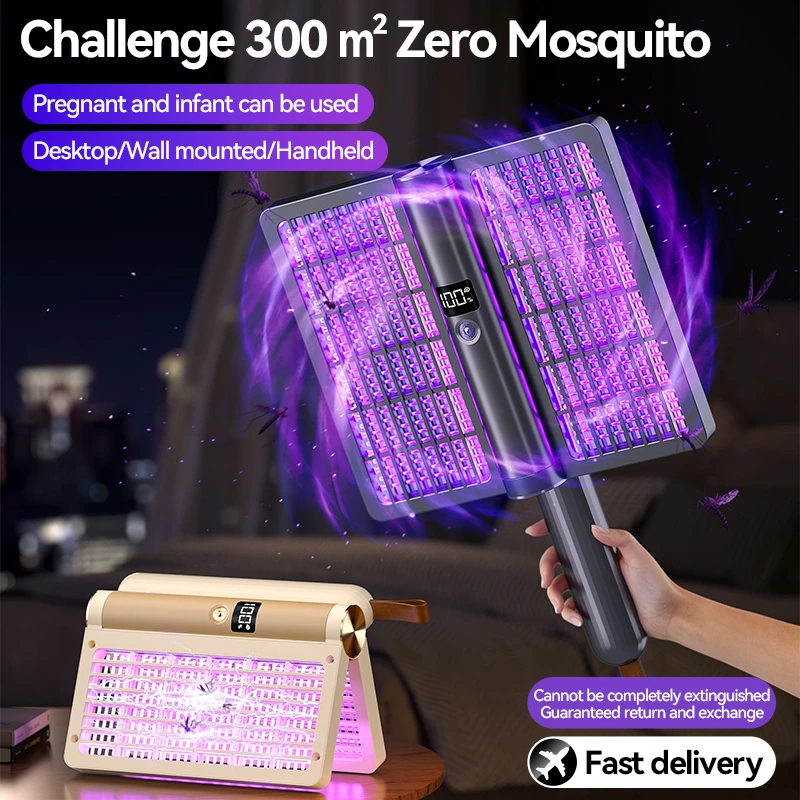 

Electric Mosquito Swatter 4 In 1 Electric Shock Rotary Folding Automatic Mosquito Trapping Lamp Mosquito Clap For House