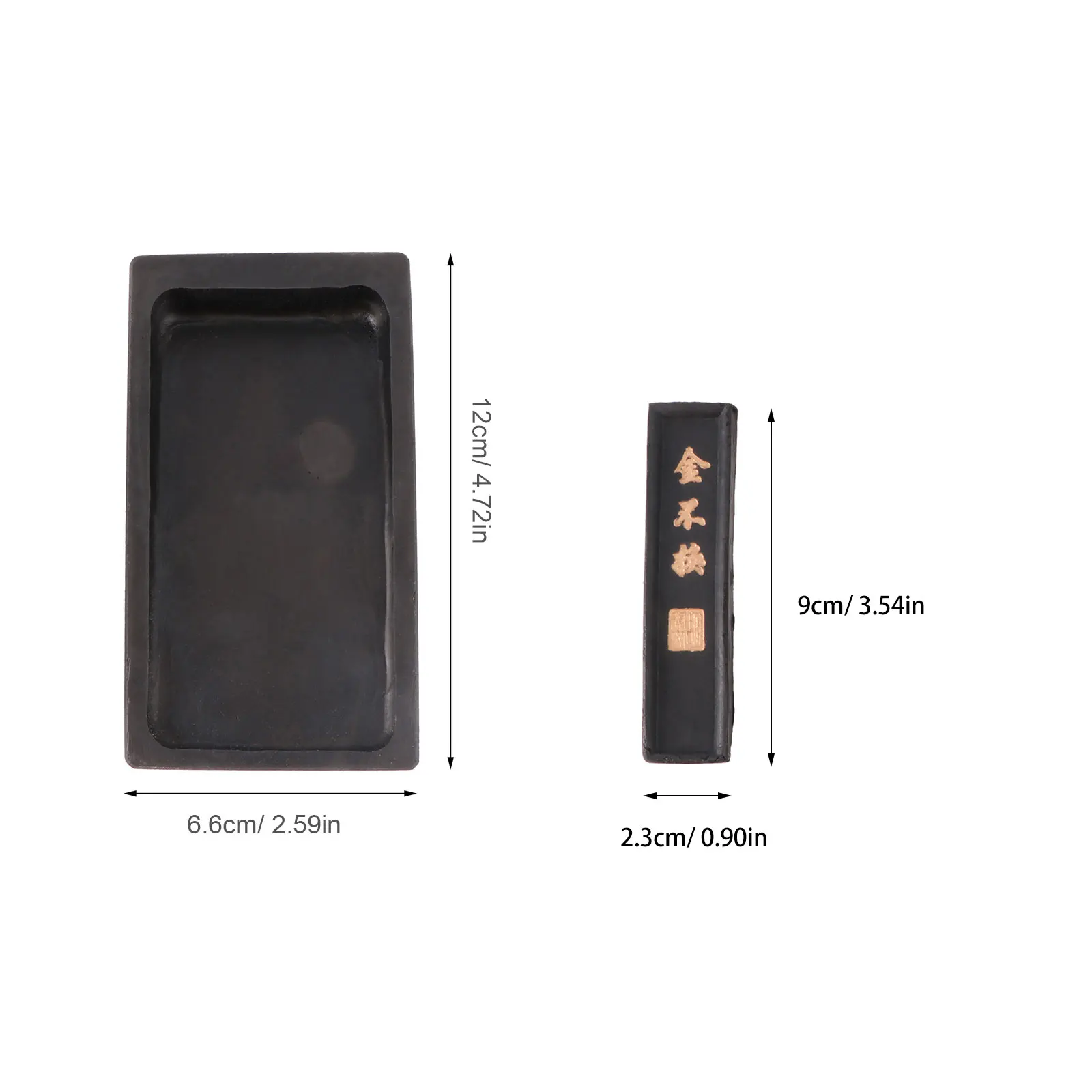 1 set 1 Set Chinese Inkslab For Calligraphy Painting Grinding With Ink Stick Compact Reusable Easy Clean Art Craft Tool