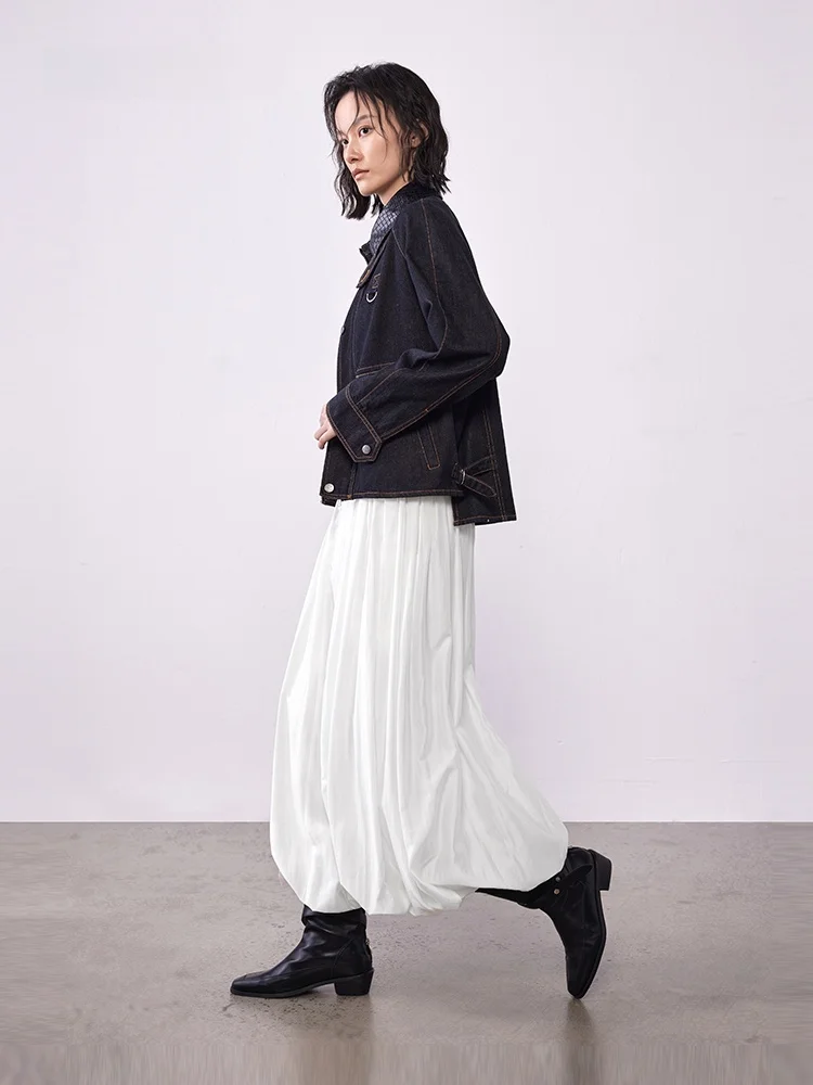 

XMOOM2025 Fairy T Sle Flower Bud aped Loose f Skirt with Belt Girls High Waist Daily Wear Loose Fit Skirt