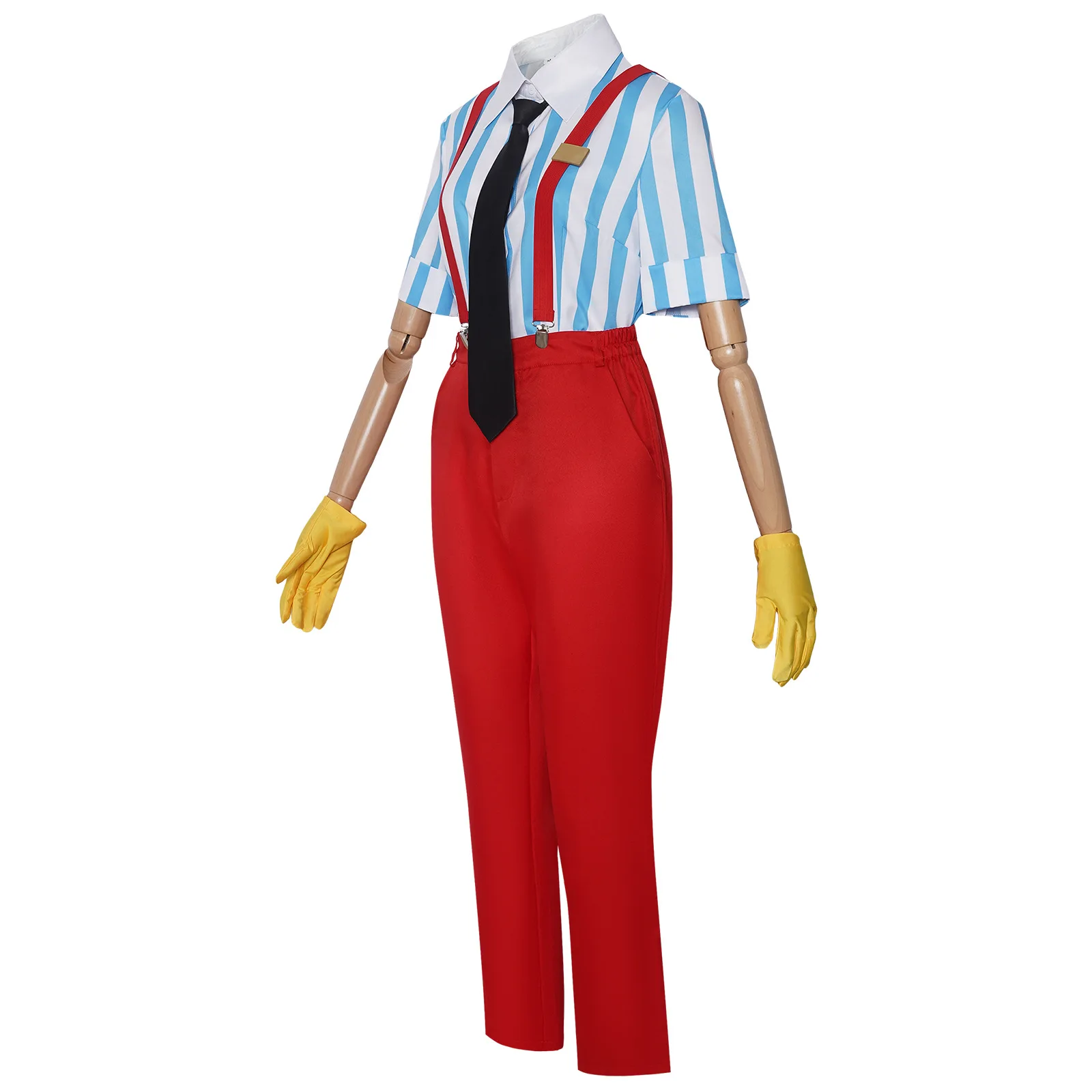Anime Mesmerizer Cosplay Kostüme Perücke Anime Uniform Damen Gestreiftes Dienstmädchenkleid Hut Schürze Anzug Halloween Anime Rollenspiel Karneval – Detail 3
