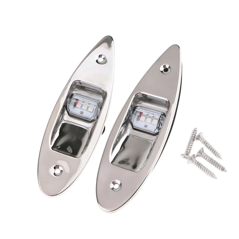 Marine Boat Navigation LED 12V Light Stainless Steel Red Green Waterproof Lights for Yachts