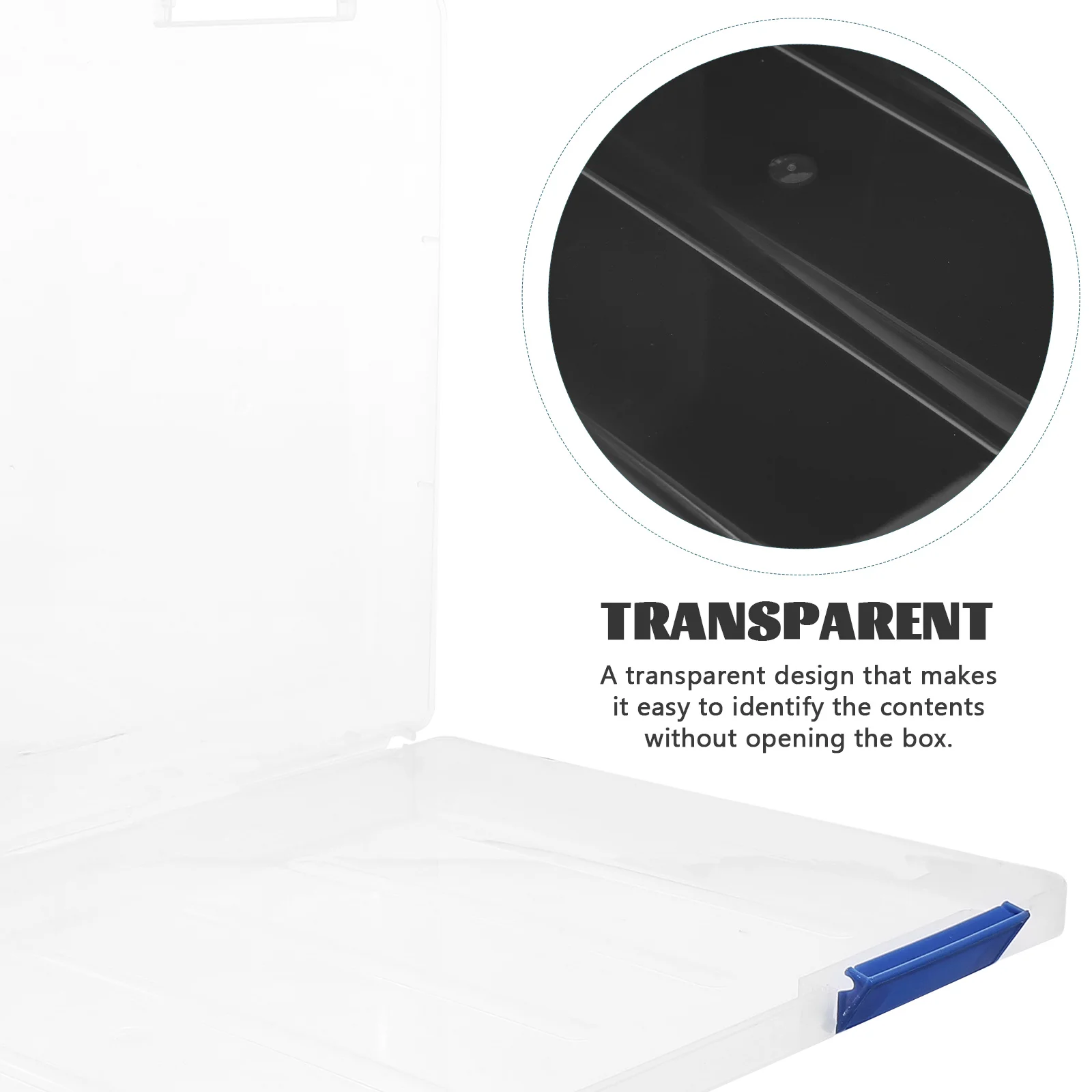 Boîte de Rangement de Bureau en Plastique Transparent, Classeur Extensible pour Documents A4