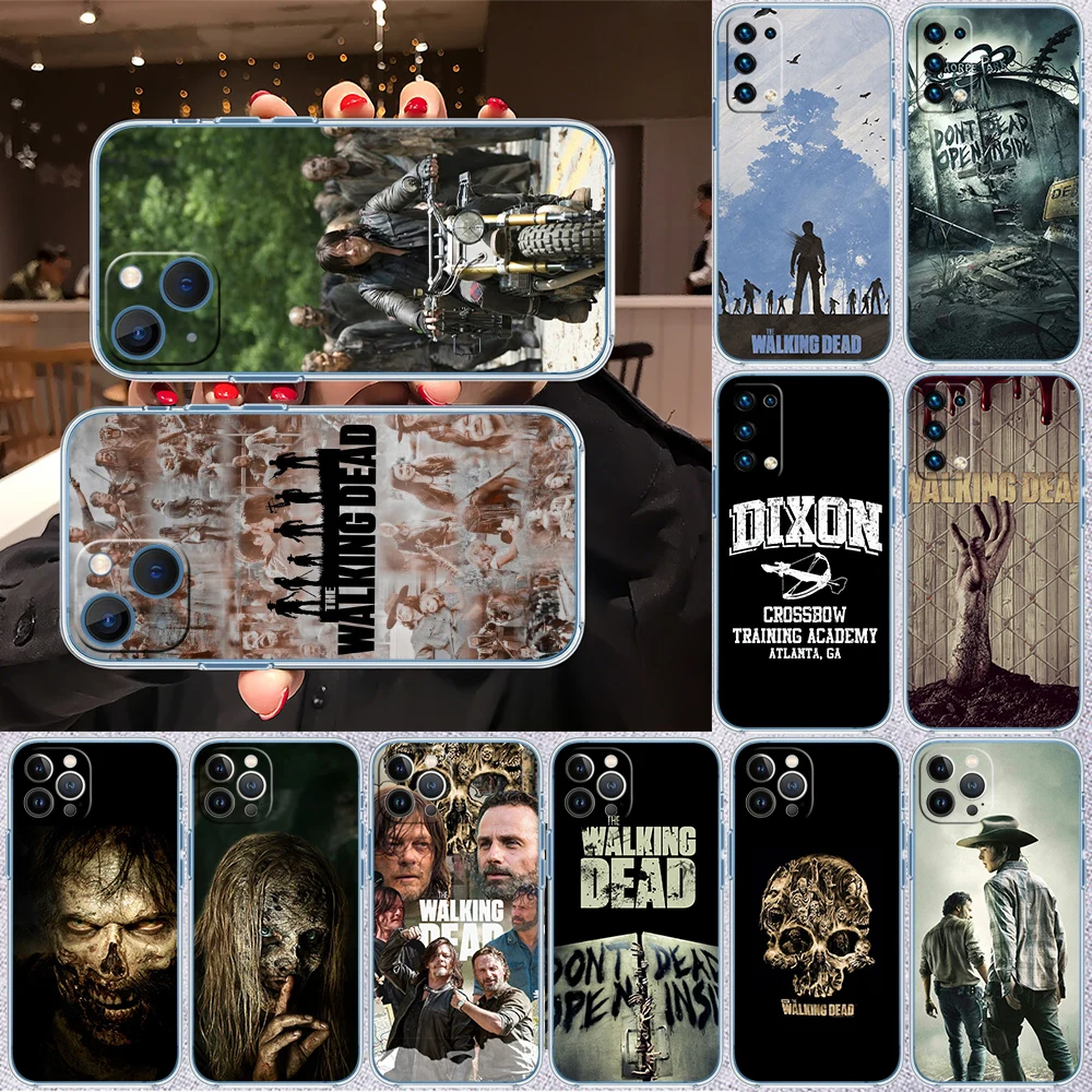 AD50 TWD the walking dead Funda transparente para teléfono Motorola Moto Edge 20 30 40 50 S30 Fusion Ultra Pro Neo Lite + G200 G23