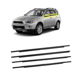 4 Piece Outside Black Window Glass Rubber for Outlander 2007-2012 CW 5727A107 Protector Weatherstrip for Peugeot 4007