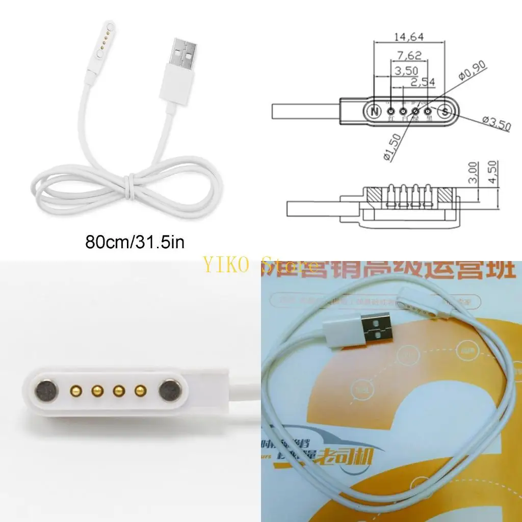 K32C for Smart Watch Cable 4 Pins для KW88 KW98 KW99 GT88 GT68 Universal SmartWatch USB Зарядка 4 PIN