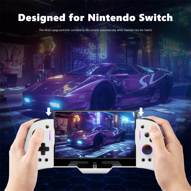 LinYuvo YS45 Pro Controller For Nintendo Switch Gamepad Built-in 6-Axis Gyro Design Handheld Grip Double Motor Vibration JoyPad