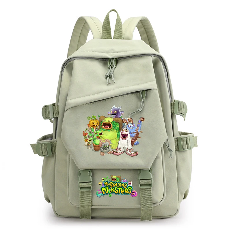 Mochila My Singing Monsters, Mochila escolar de lona para estudiantes, Mochila universitaria Harajuku, Mochila para hombre, Mochila para ordenador portátil, bolsas de viaje al aire libre a la moda