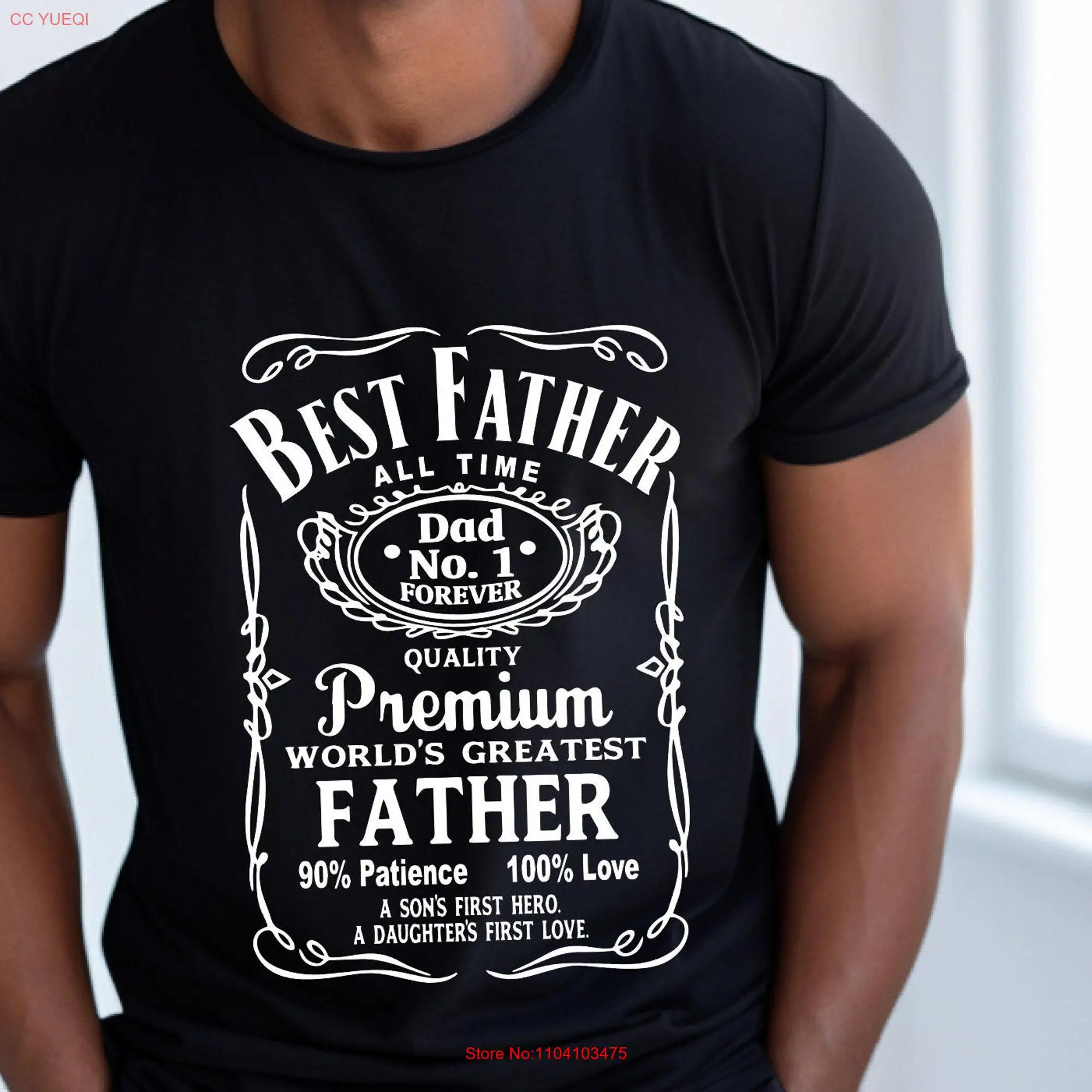 Best Father All Time T Shirt Happy father's day For Friend dad Quality Premium World's Greatest long or short sleeves