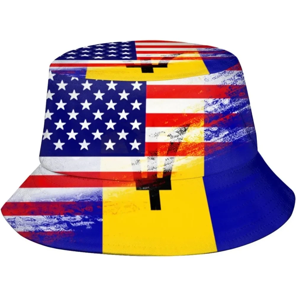 Barbados Flag Fisherman Cap Hip Hop Gorras Summer Unisex Printing Bucket Hat Outdoor Gardening Beach Camping Hiking Fishing Caps