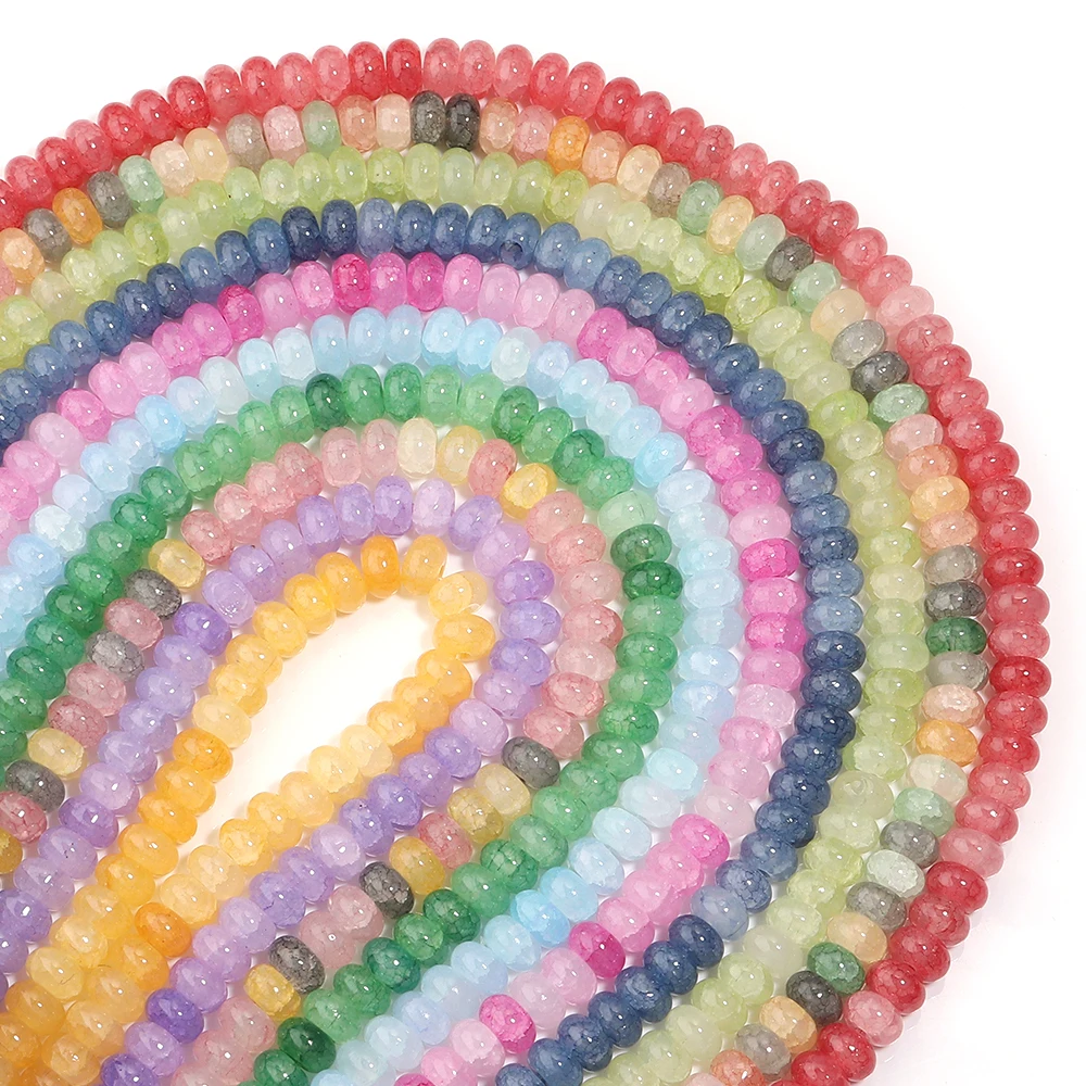 1 String 5x8mm Glass Beads Colorful Abacus Flat Round Loose Beads For Jwelry Making DIY Crafts Bracelets Necklace Accessories image 4