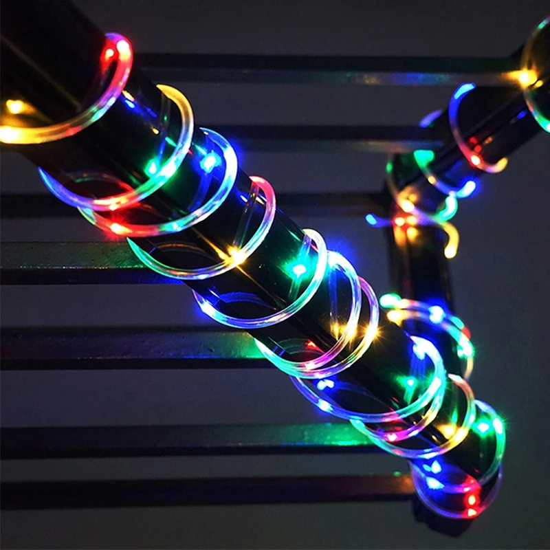 1 ~ 2Pack Solar Led Light Outdoor Tuin Kerst Decoratie Guirlande Xmas Solar Rope String Light Fairy Strip 32M/22M/12M/7M