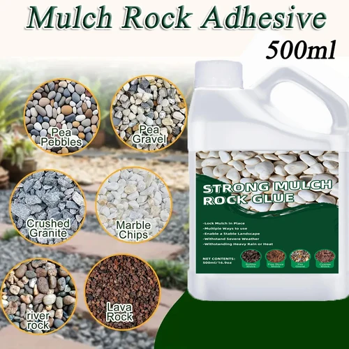 Pegamento adhesivo de roca adhesivo de guisante, grava, espray de secado rápido, piedras para Patio exterior, adhesivo de paisaje, 500ml/16,9oz, 1 ud.