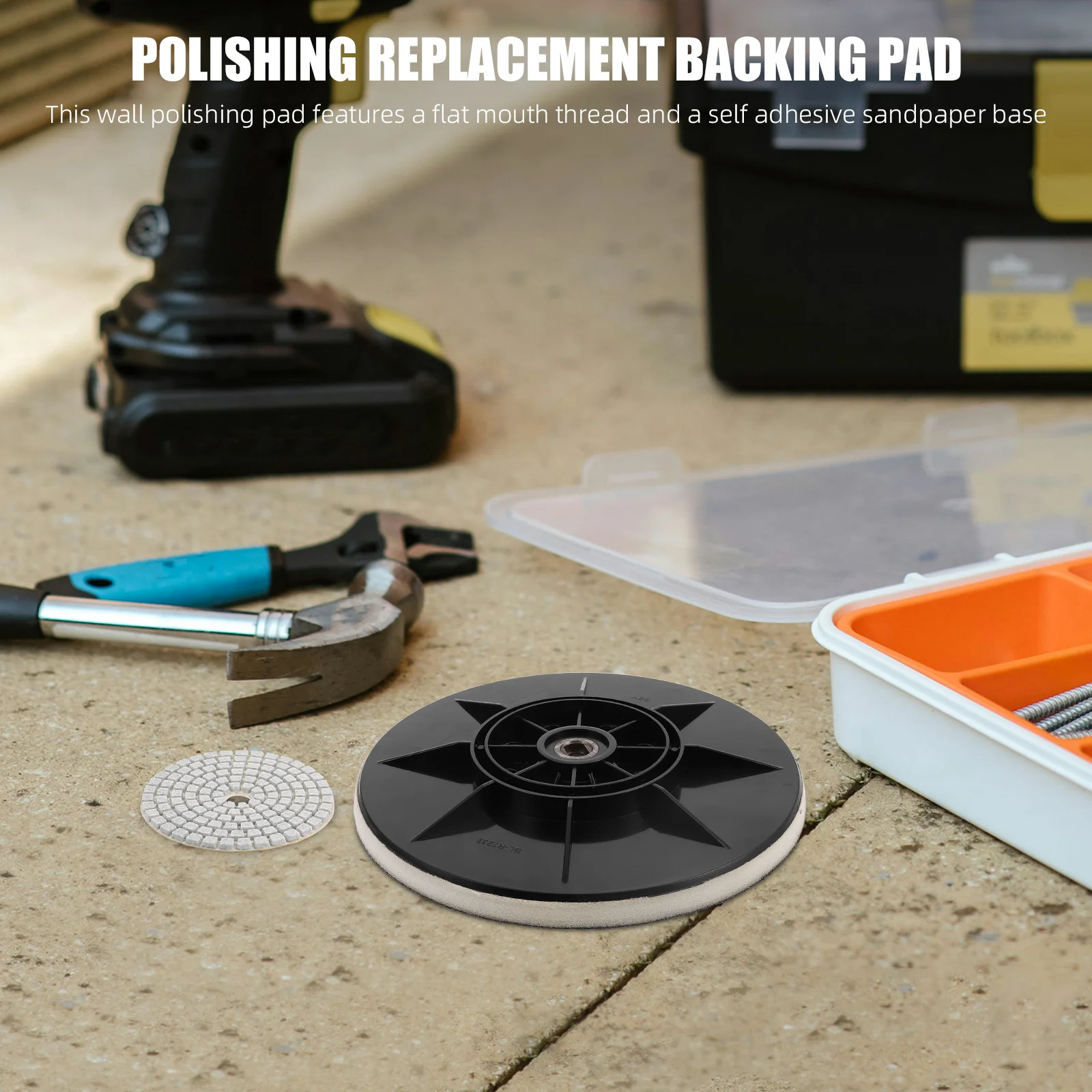 Wall Polishing Disc 9inch Flat Thread Sandpaper Felt Base Easy Paper Replacement Large Coverage Polishing Replacement Backing