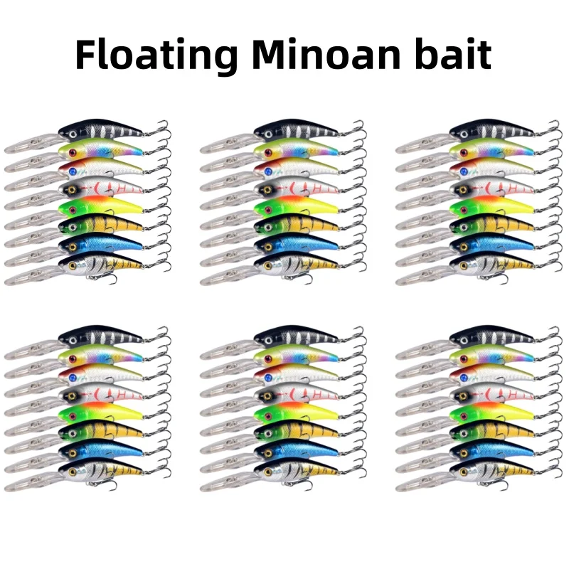 1 Pcs Floating Minnow Fishing Lures 10cm 9g Diving Wobblers Tackle Artificial Bait With Treble Hooks For Bass Pikes Crankbait