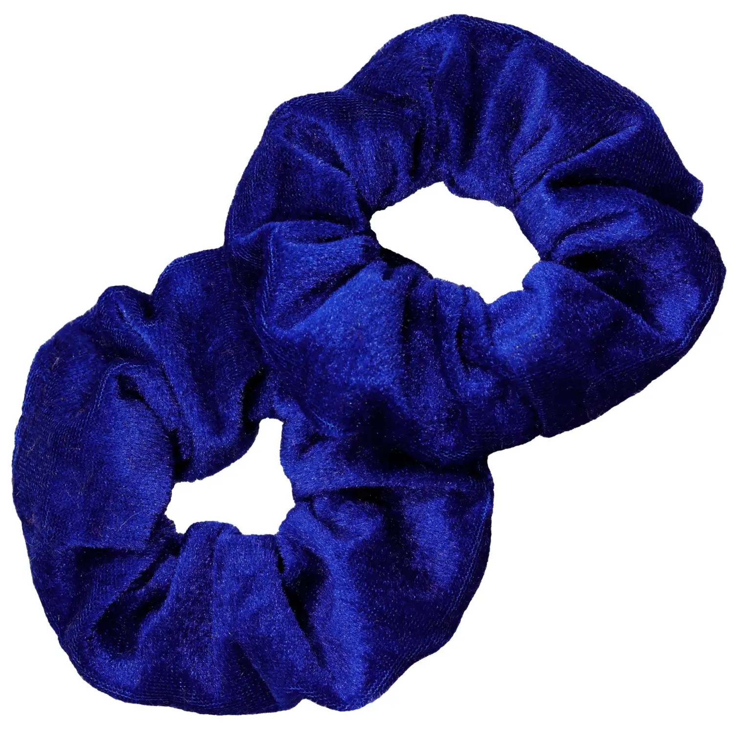 

Velvet Hair Scrunchies - 2 Pack Soft Elastic Ponytail Holders for Women Girls, Blue