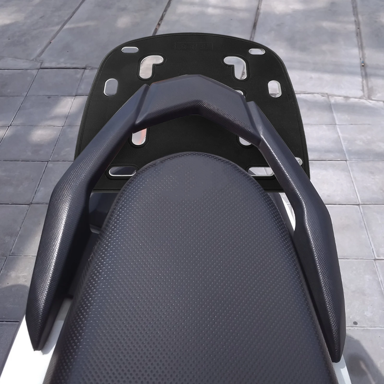 

1 set Thickened Bottom Plate Accessories Universal Motorcycle Luggage Rack Black Iron Mounting Base Strong Support for Electric