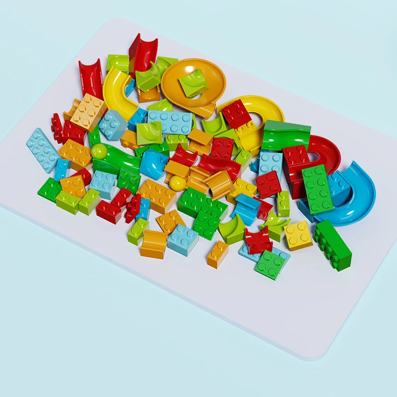 1000 ชิ้น Marble Run Building Blocks จํานวนมากชุด STEM ของเล่นเพื่อการศึกษาเด็กสร้างสรรค์ DIY Race Track ชุดก่อสร้างสําหรับการเรียนรู้