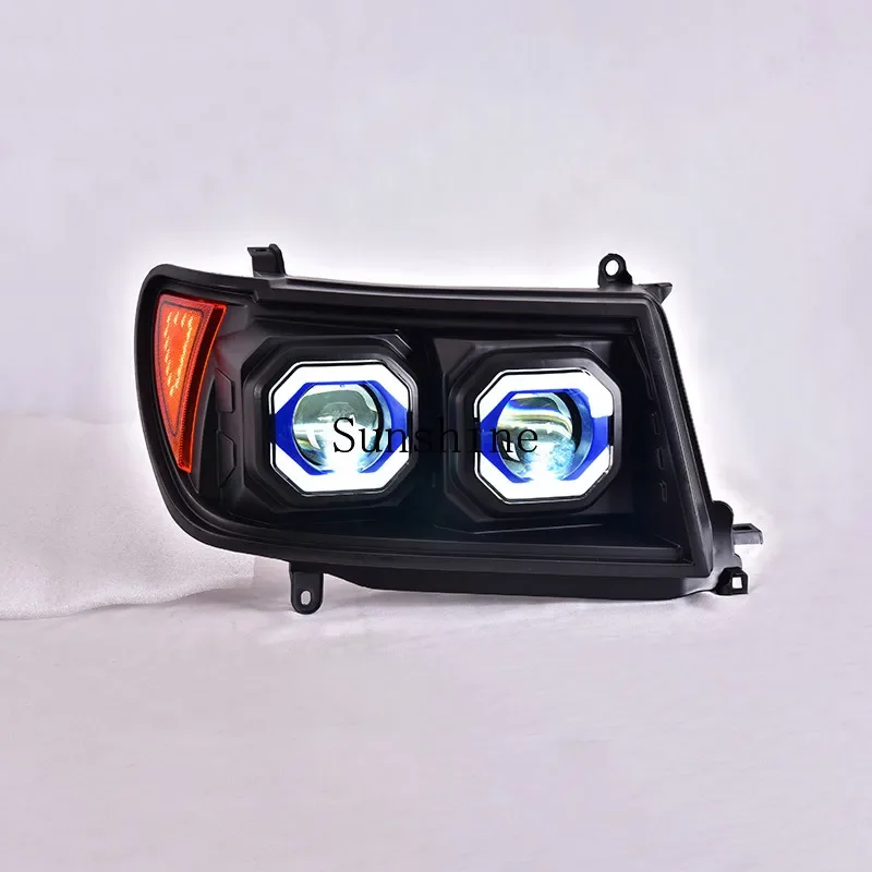 Conjunto de farol LC100 98-07 modificado LED luz de circulação diurna peças automotivas