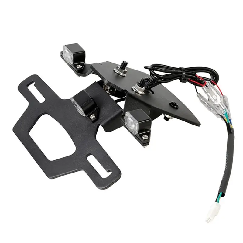 Portatarga Pieghevole per Moto ZXMOTO 820RR, Eliminatore Parafango Posteriore con Luce LED