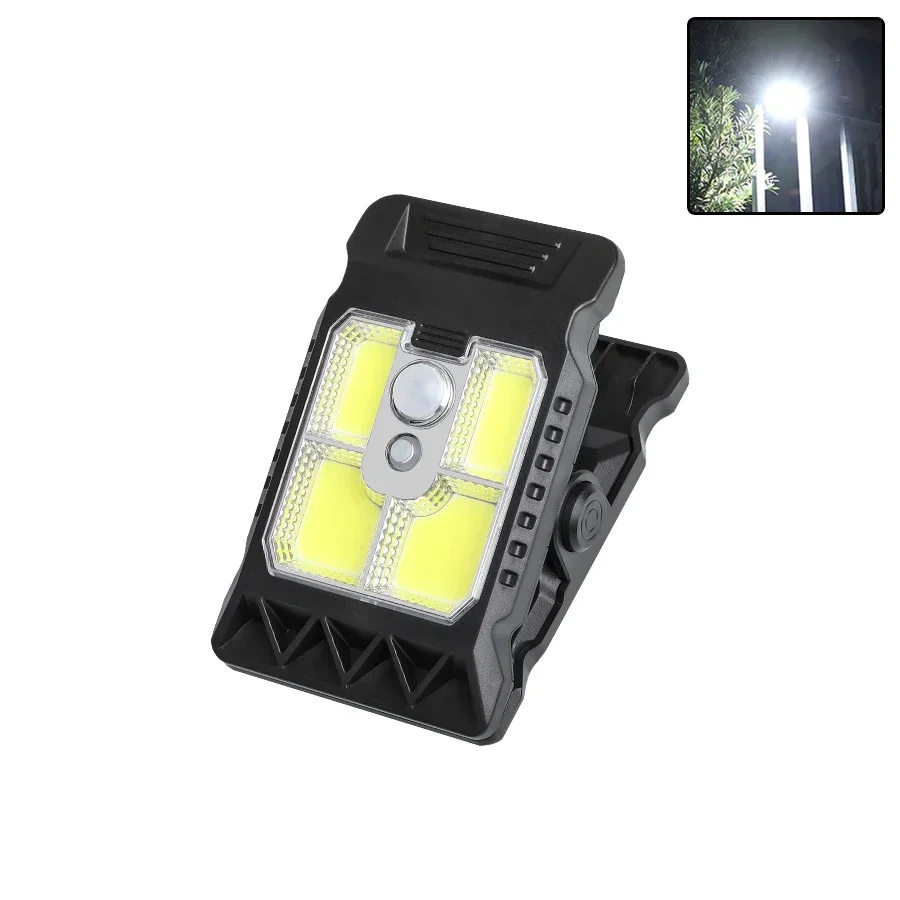 Outdoor LED Solar Clip Ligh 3 Modes Motion Sensor Lamp Waterproof Wall Lighting For Fences Garages Balconies Local Warehouse