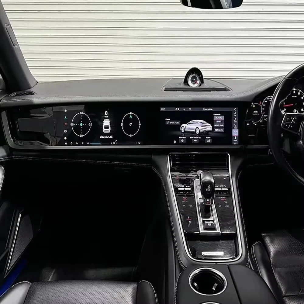 

Автомобильный радиоприемник RHD 12,3 + 12,3 дюйма для Porsche Panamera 2017-2023, интерактивный обновленный дисплей Carplay, Android 14, авто стерео видео GPS