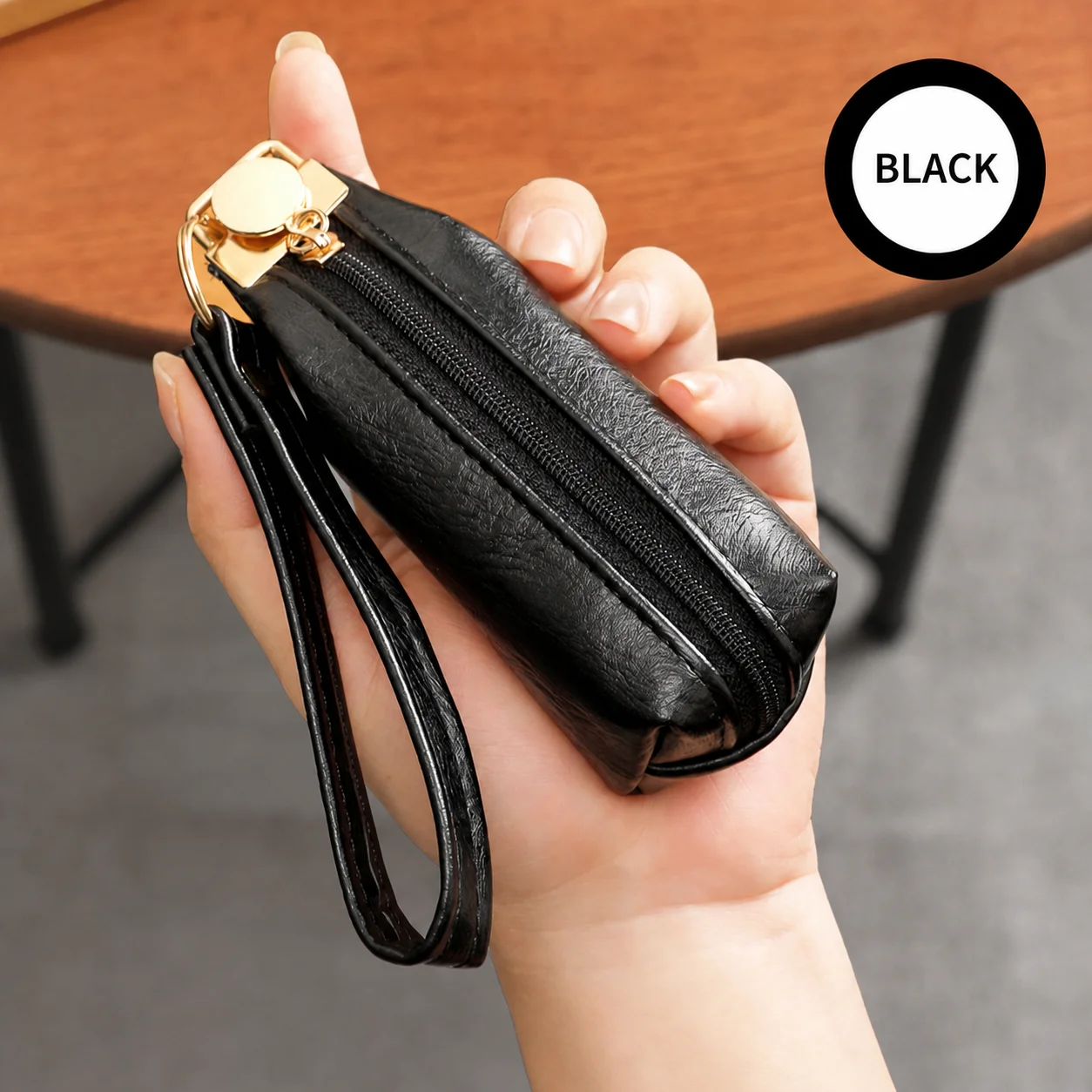 Small Wallet Minimalist Key Holder Coin Purse Abrasion Resistant Zipper Pouch For Campus Use Coin Storage Traveling
