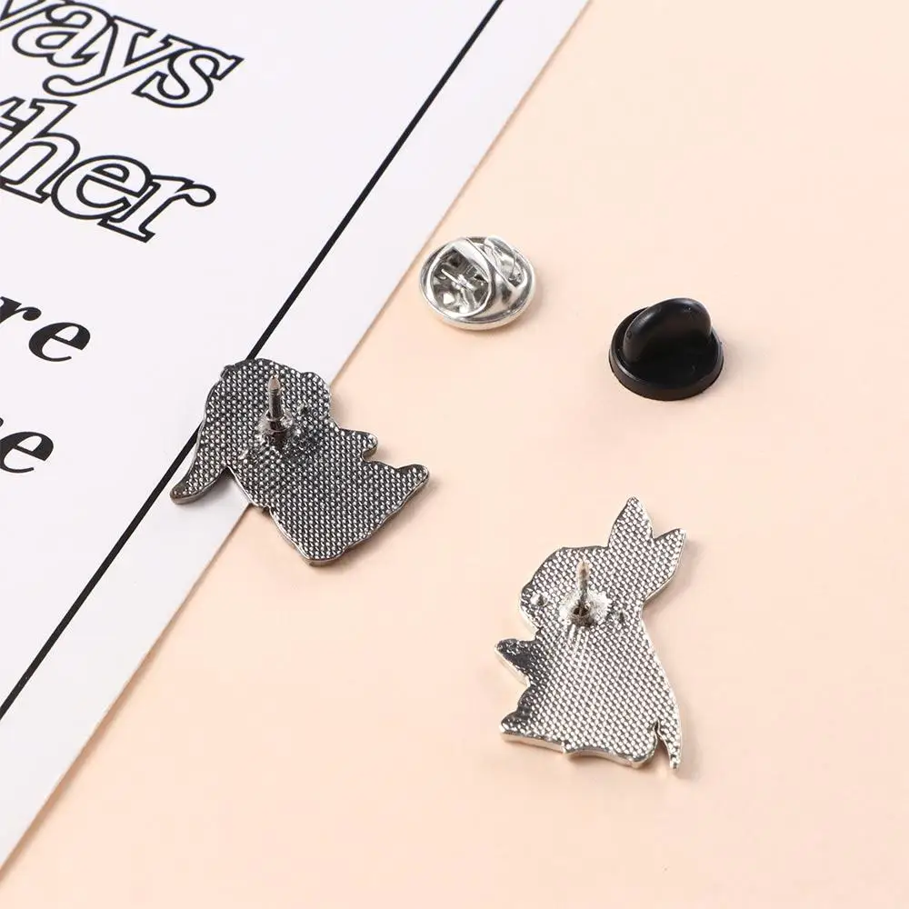 

Cartoon Wei Wuxian Lan WangJi Chen Qing Ling Accessories Jewelry Black Rabbit Badge Brooches Pin Enamel Brooch Mo Dao Zhu Shi