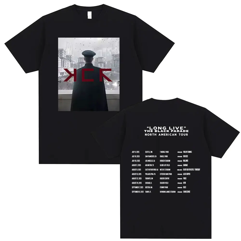 

Punk Band My Chemical Romance Long Live The Black Parade 2025 Tour T-shirts Men Women Gothic Emo Streetwear Male Vintage Tshirt