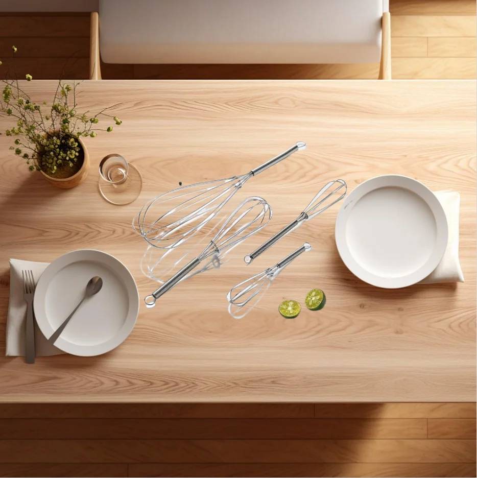 

Rotary Manual Egg Beater-Stainless Steel Mini Whisk for Baking Eco-Friendly Kitchen Mixer Tool Multifunctional Handheld Agitator