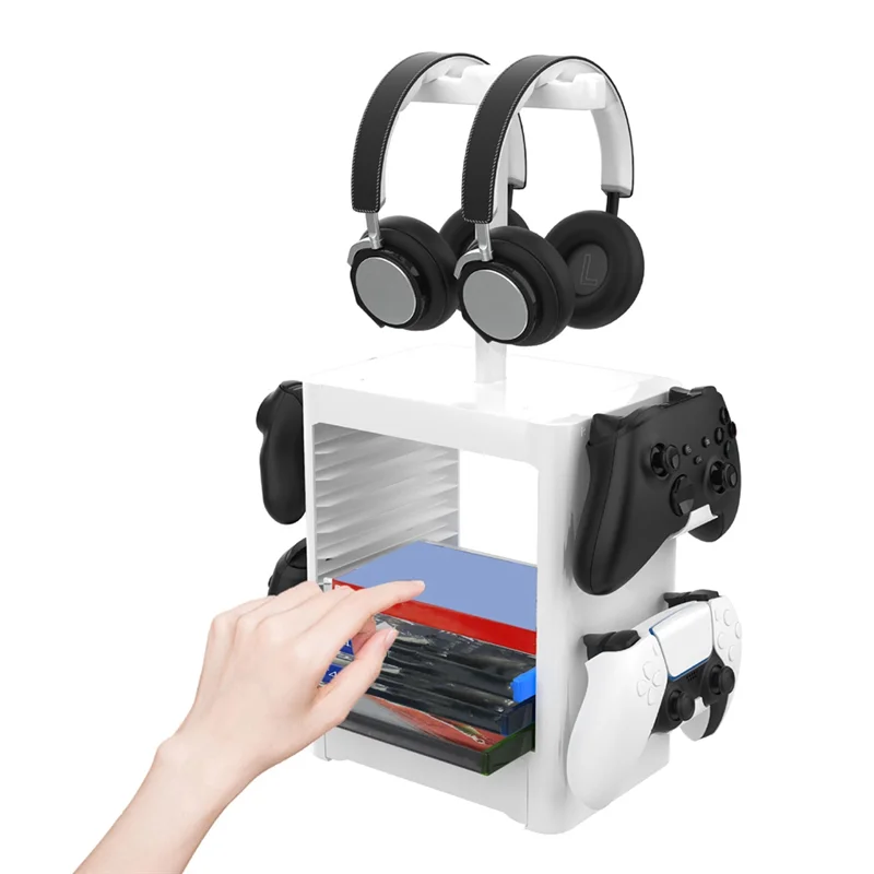 ABMF-Multi-Functional Game Stand For Nintendo Switch PS5 / PS4 CD Disc Headphone Stand Storage Rack For  Series