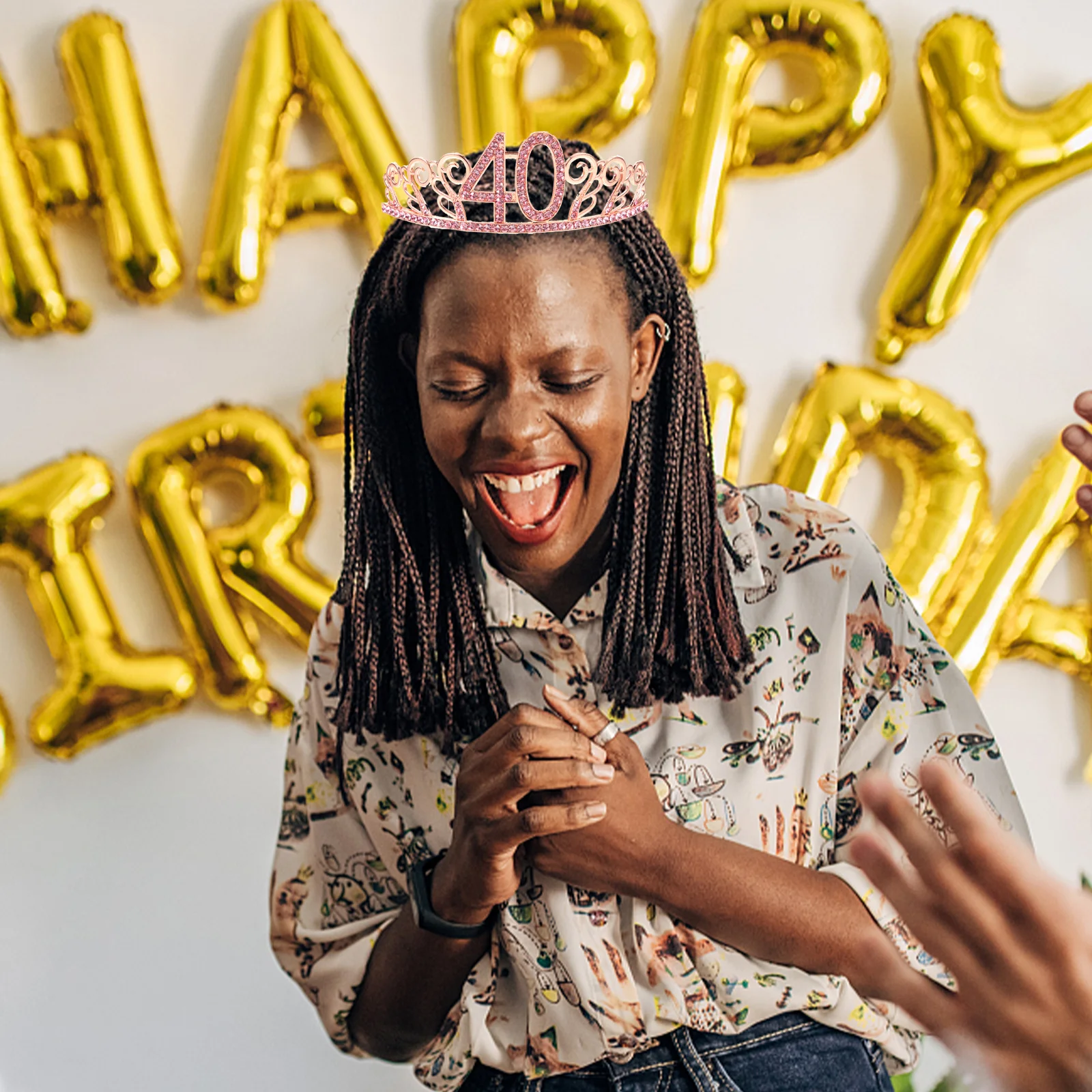 

Тиара с кристаллами и стразами на день рождения, королевская корона 40, дизайн, расческа для волос из сплава розового золота, вечерние повязки на голову, свадебные аксессуары