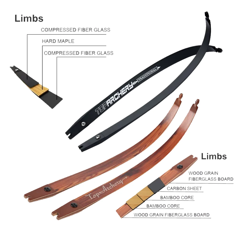 Toparchery ILF 25-60Ibs Bow And Arrow, Detachable Recurved Bow, Powerful Hunting Bow, Suitable For Outdoor Shooting Competition