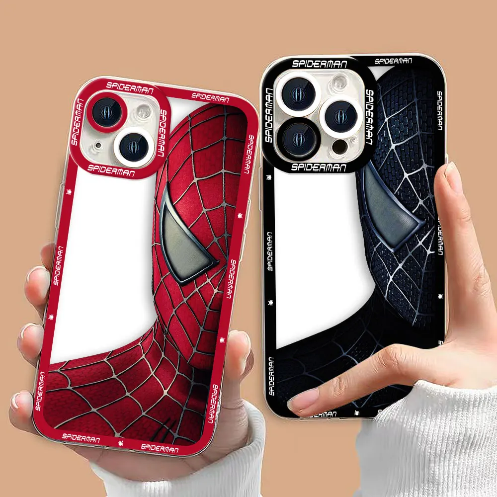 Marvel Spider Man Iron Man Trasparente Cassa Del Telefono Per REALME 5 6 7 7I 8 8I 9 9I 10 12 C75 C71 C67 C65 C63 C55 C53 C35 C33 C31 C30 Caso