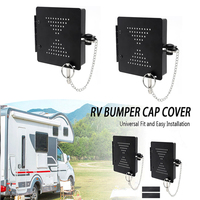 F26A 4inch RVs Square Bumpers End Caps Metal RVs Bumper Plug End Caps Covers Replacement Convenient Storage Solution For RV