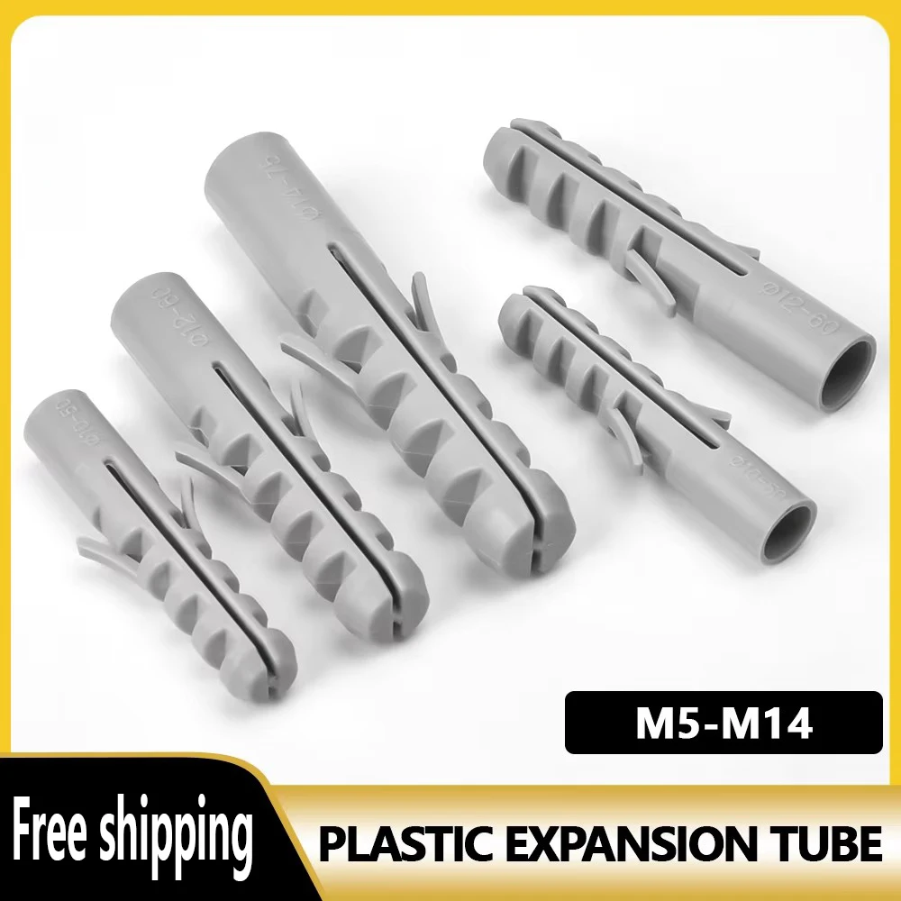 

Grey Plastic Expansion Tube M5 M6 M8 M10 M12 M14Pipe Anchor Wall Plug Anchors Applicable To Self-tapping Screw Wall Anchors Plug