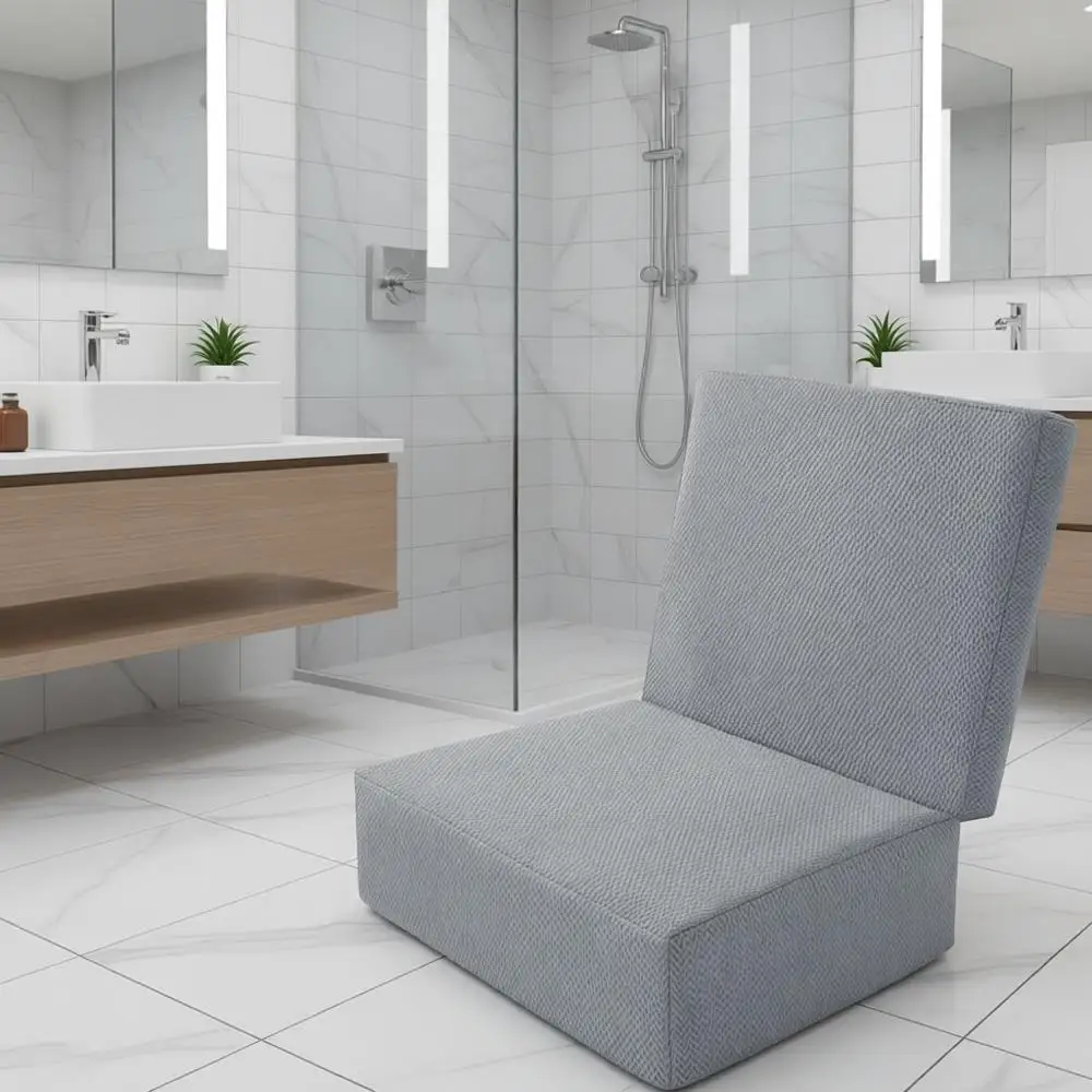 

Эргономичное сиденье для гидромассажной ванны с регулируемой высотой, толстая подушка и поддержкой спины, моющееся для использования в помещении и на открытом воздухе (серый)