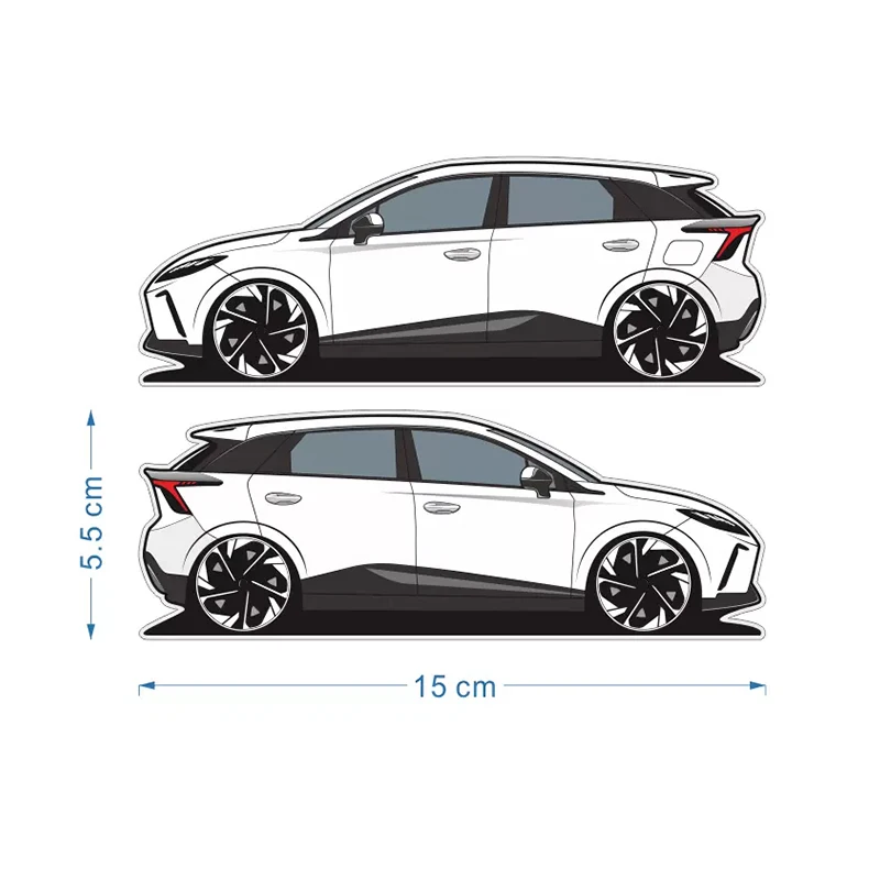 for MG 4 MG4 Mulan 2022 2023 2024 Small car decoration car sticker triangle window glass rear window warning sticker