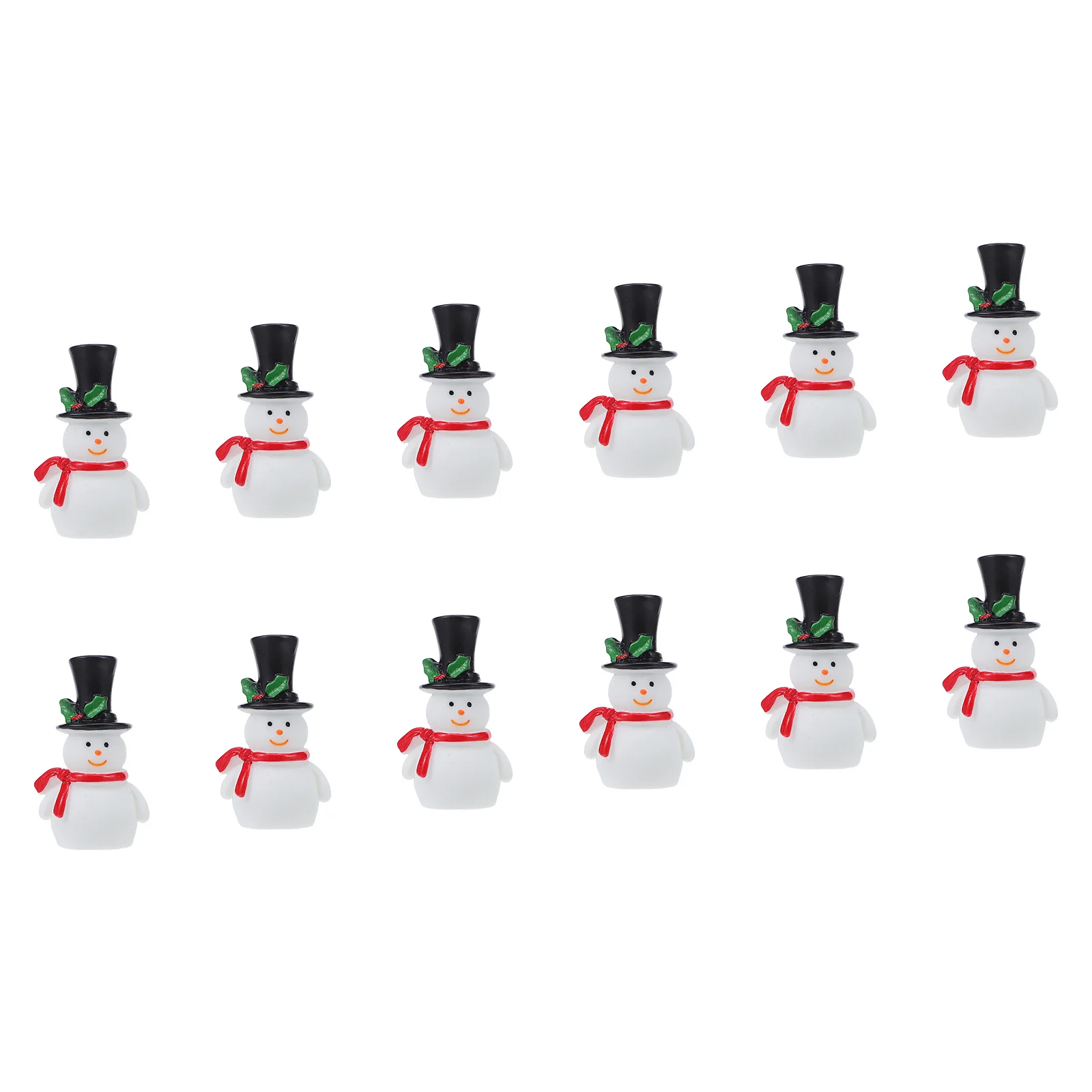 

12Pcs Mini Resin Snowmen Christmas Decorations Snowman Resin Crafts DIY Micro Landscape Ornaments Winter Desktop Decor