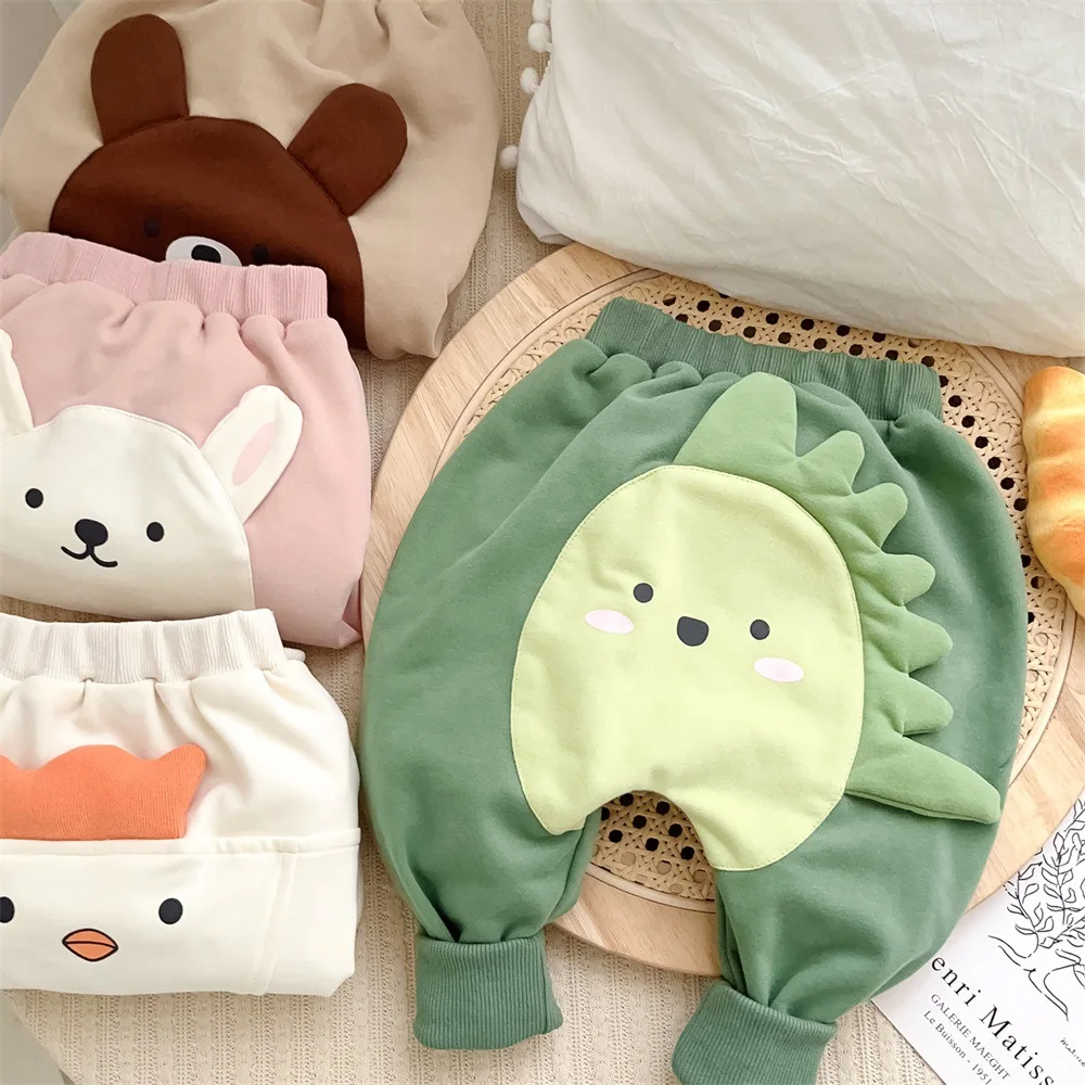 

Jenny&Dave Clothing Baby New Spring and Autumn Cartoon Animal Series Pants for Boys and Girls Baby Little Dinosaur Big PP Pants