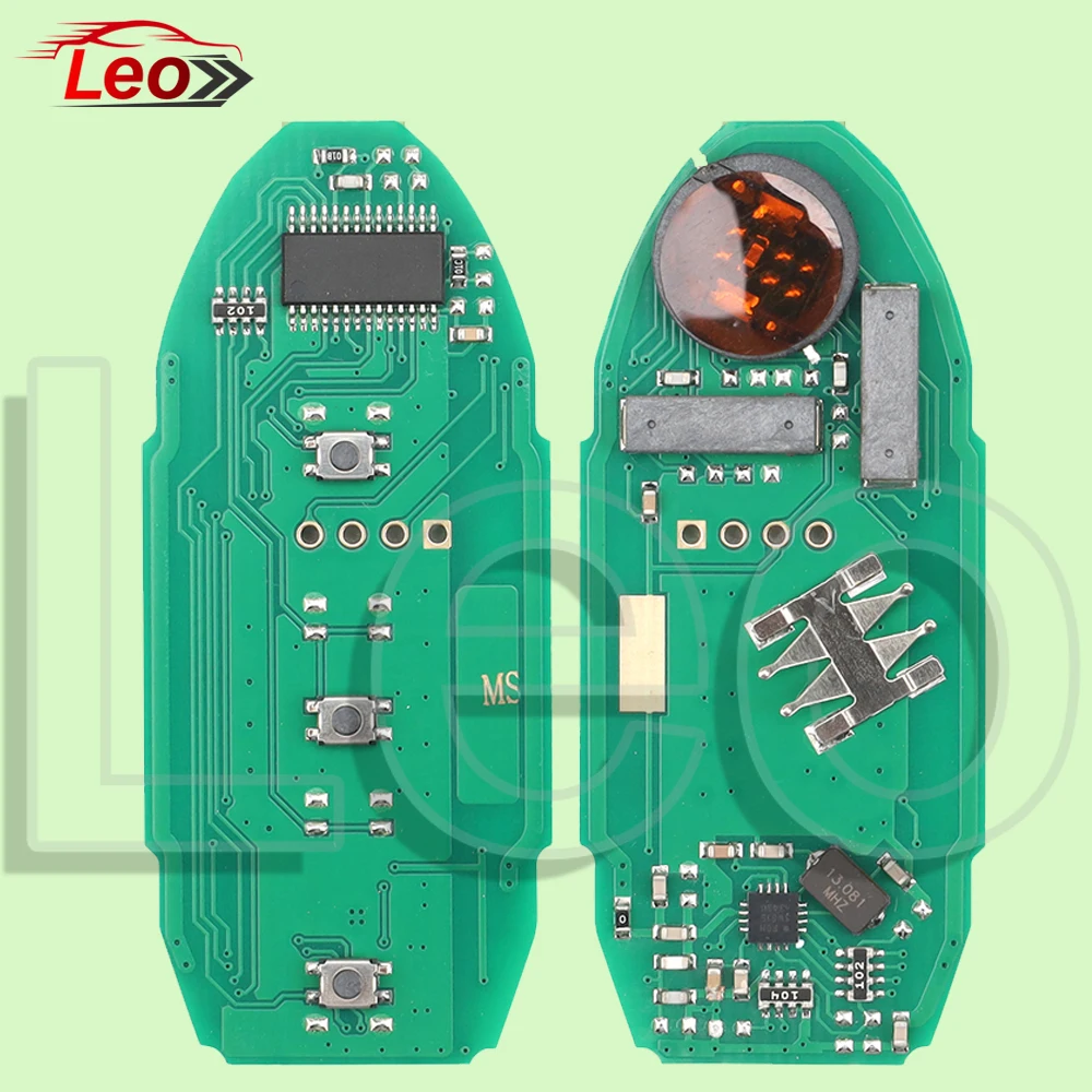 Leo fcc: kr5s180144106 433mhz id: 4a-chip chave remota inteligente do carro mundial 2/3/4/5 botões para nissan X-TRAIL 2014 2015 2016 2017 2018