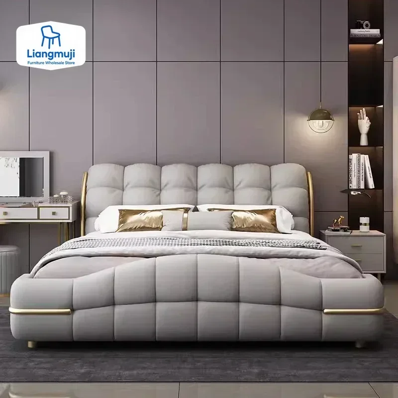 

Queen Frame Double Bed Luxury King Size Modern Hotel Twin Double Bed Princess Modern Letto Matrimoniale Bedroom Furniture bed