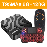 TV Box T95 Max Android 14 8GB 128GB H618 Set Top Box Quad Core Dual Wifi 2.4G&5G 6K Smart Google Voice Assistant Media Player