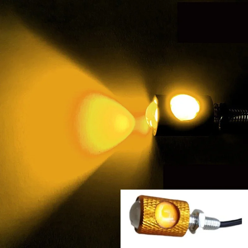 

1pcs yellow Led License Plate Lights Daytime Running Lights Led Lighting Signal Lamp Fixtures Aluminum Car Parts