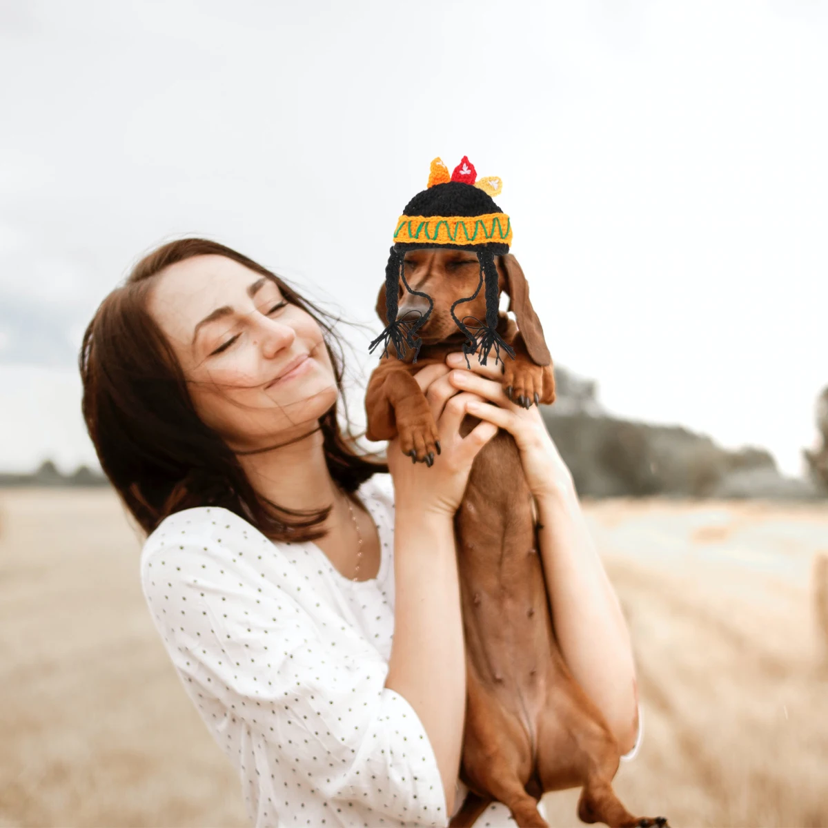 

Indian Headb for Pets Adorable Hoop Dress Costume Headdress Portable Dog Cat Outfit Christmas Parade Photo Shoot Pet