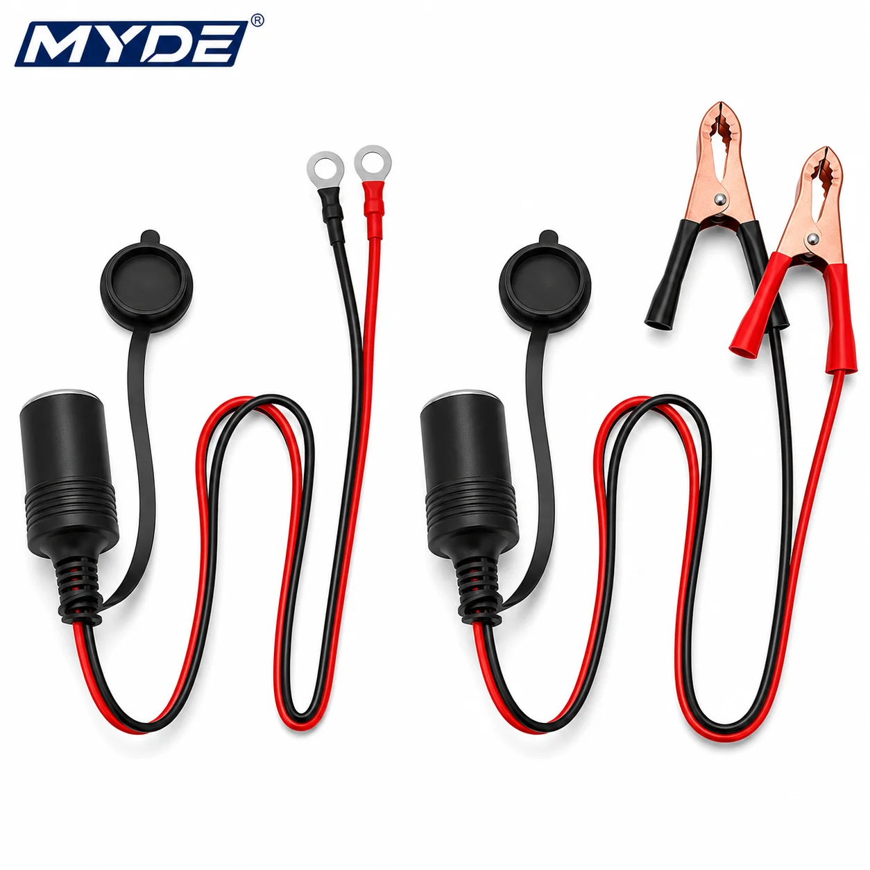 Cable Staple Clip - 12V-26V Car Cigarette Lighter Socket Extension