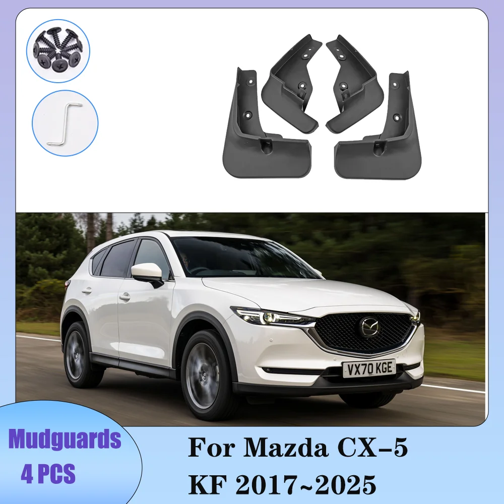 

For Mazda CX-5 KF 2017~2025 2018 2019 2020 2024 Car Wheels Mudquard Flaps Mud Skin Cover Guards Fenders Splash Parts Accessories