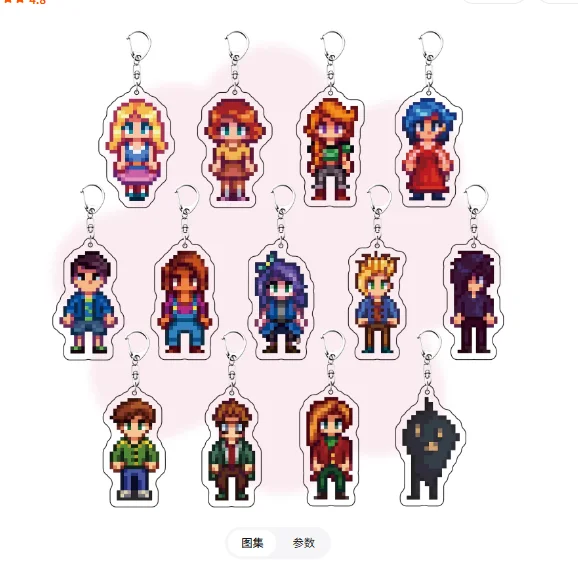

for Stardew Valley Harvey Sam Elliott Alex Sebastian Abigail Haley Leah Maru Acrylic Keychain Student Backpack Pendant Gift