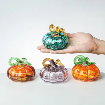 Colorful Crystal Pumpkin Figurine 1